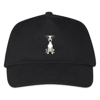 Whippet Hund Niedlich - Kinder Basecap - Schwarz - Vorne