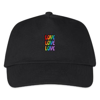 amour amour amour LGBTQ Pride - Casquette de baseball Enfant - noir - Devant