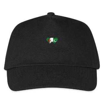 Algeria Pakistan Flag Heart - Kids’ Baseball Cap - black - Front
