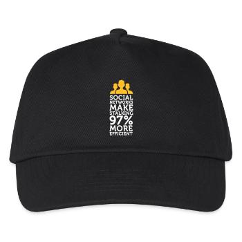 Social Networks Make Stalking Easier! - Kids’ Baseball Cap - black - Front