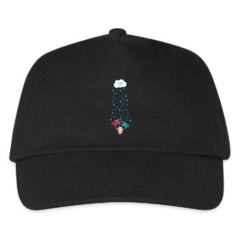 Shirt de maternité douce - Casquette de baseball Enfant - noir - Devant