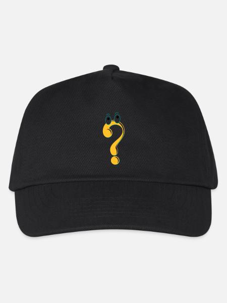 Fragezeichen Figur Symbol Idee Geschenk Comic - Kinder Basecap - Schwarz