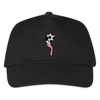 hole ground soccer club play ball kicker lac - Kids’ Baseball Cap - black - Front