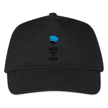 Cook with Moustache - Casquette de baseball Enfant - noir - Devant