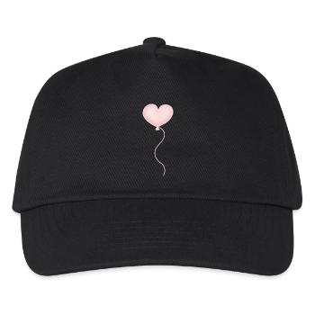 Luftballon herz - Kinder Basecap - Schwarz - Vorne