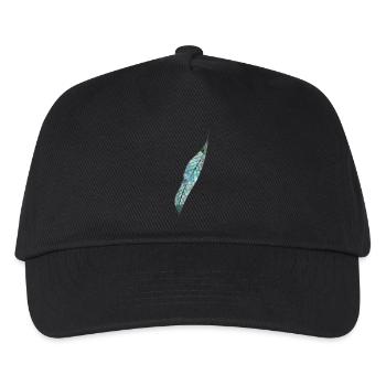 mother-of-pearl feather in maritime colours - Kids’ Baseball Cap - black - Front