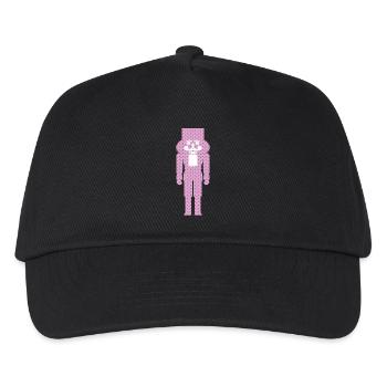 Nussknacker Weihnachten rosa Herzen Xmas Symbol - Kinder Basecap - Schwarz - Vorne