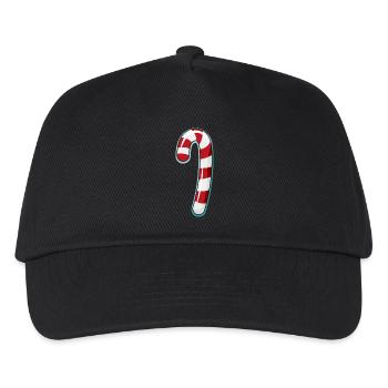 Candy Cane Striped Design - Kids’ Baseball Cap - black - Front