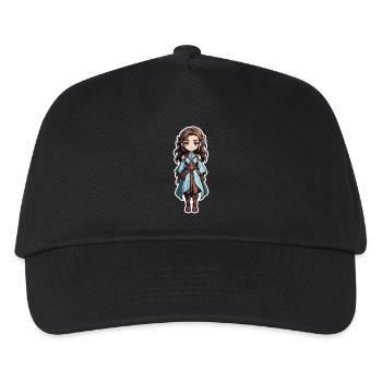 Mittelalterliche Fantasy-Kriegerin - Kinder Basecap - Schwarz - Vorne