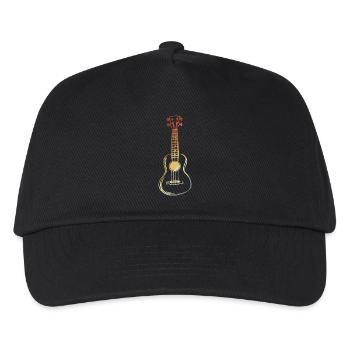 Ukulele Skizze Retro Style - Kinder Basecap - Schwarz - Vorne