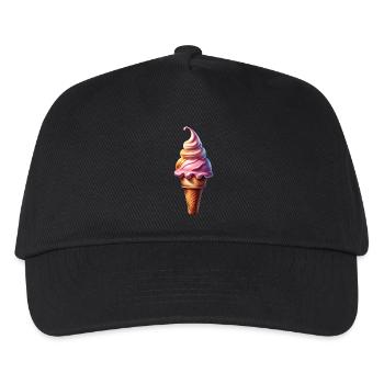 Süße Eiswaffel - Kinder Basecap - Schwarz - Vorne