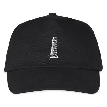 Italien schiefer turm von pisa Illustration Symbol - Kinder Basecap - Schwarz - Vorne