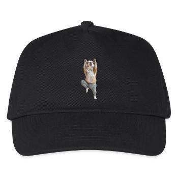 Englische Bulldogge - Kinder Basecap - Schwarz - Vorne