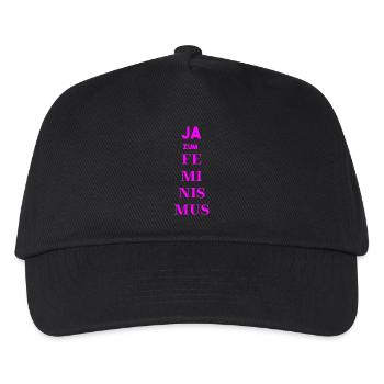 Ja zum Feminismus Geschenkidee Feministin - Kinder Basecap - Schwarz - Vorne