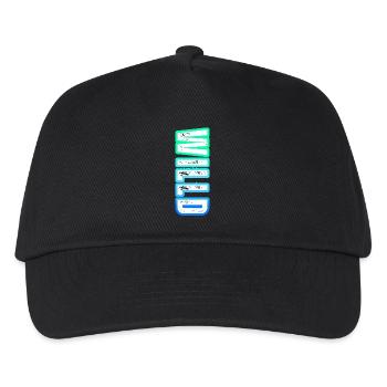 wILLd – Neon-Style und starker Wille - Kinder Basecap - Schwarz - Vorne