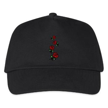 Rosen Blumen - Kinder Basecap - Schwarz - Vorne