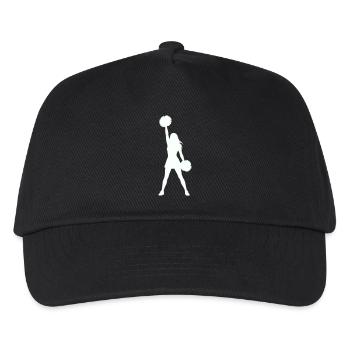 Silhouette de pom-pom girl avec pompons - Casquette de baseball Enfant - noir - Devant