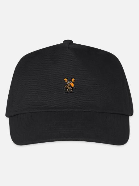 Elch Cool Tier - Kinder Basecap - Schwarz