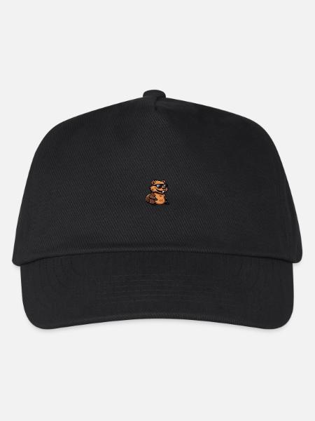 Biber Cool Tier - Kinder Basecap - Schwarz