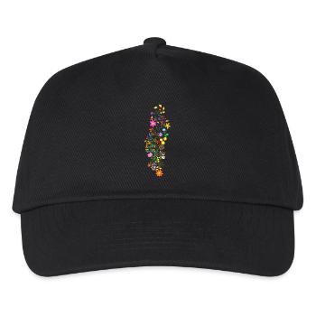Blumenranke - Kinder Basecap - Schwarz - Vorne