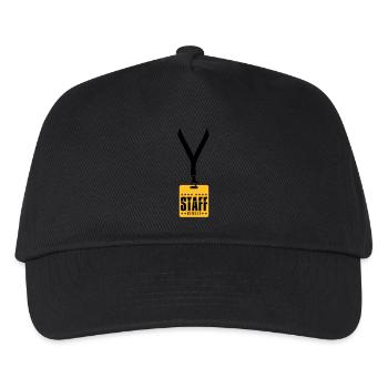 anhaenger ausweis staff member crew mitglied mitar - Kinder Basecap - Schwarz - Vorne