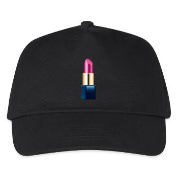 Smiley Lipstick - Kinder Basecap - Schwarz - Vorne