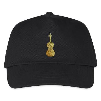 Bratsche, Viola (Vintage Goldgelb) - Kinder Basecap - Schwarz - Vorne