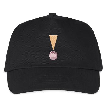 Une glace, un point c'est tout! - Casquette de baseball Enfant - noir - Devant