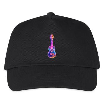 Ukulele - Kinder Basecap - Schwarz - Vorne