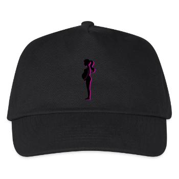 Femme Grossesse Bébé - Casquette de baseball Enfant - noir - Devant