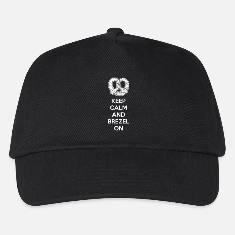 Brezeln Spruch Brezel Bäckerei Bäcker Keep Calm - Kinder Basecap - Schwarz