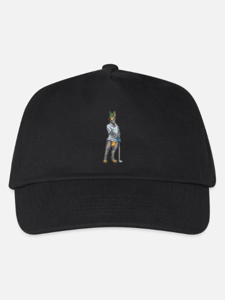 Dobermann Golf Golfschläger - Kinder Basecap - Schwarz