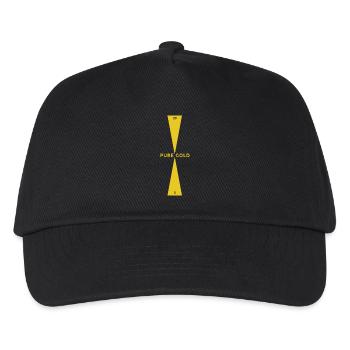 Backgammon | Reines Gold | Golden Point - Kinder Basecap - Schwarz - Vorne