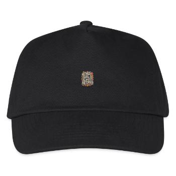 This Girl is almost retired retro Renten Shirt - Kinder Basecap - Schwarz - Vorne