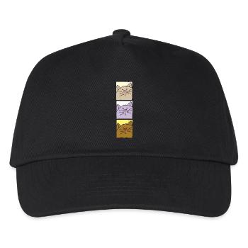 Cat triple colorful - Kids’ Baseball Cap - black - Front