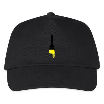 dripping paint brush - Kids’ Baseball Cap - black - Front