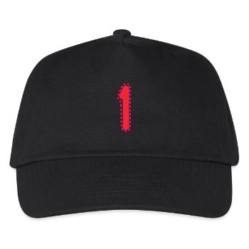 1. 1 year. 1st ANNIVERSARY. 1 YEAR ANNIVERSARY - Kids’ Baseball Cap - black - Front