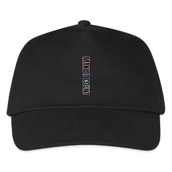 Chaque instant compte – inscription au pastel - Casquette de baseball Enfant - noir - Devant