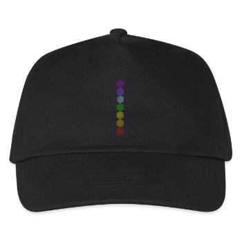 Fleur de Vie - 5ème Dimension - 7 Chakras - Casquette de baseball Enfant - noir - Devant
