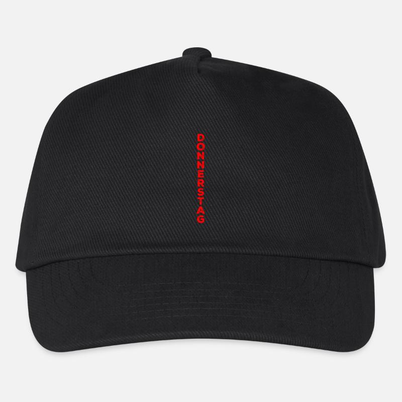 Donnerstag - rot - Kinder Basecap - Schwarz