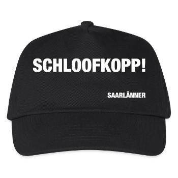 SCHLOOFKOPP - Kinder Basecap - Schwarz - Vorne