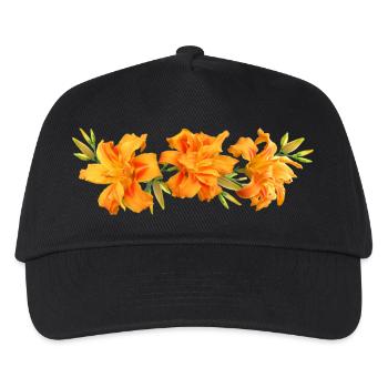 hémérocalles, fleurs de fleur de lys jardin garden1 - Casquette de baseball Enfant - noir - Devant