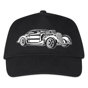 Hot Rod / Rad Rod 05_weiß - Kinder Basecap - Schwarz - Vorne
