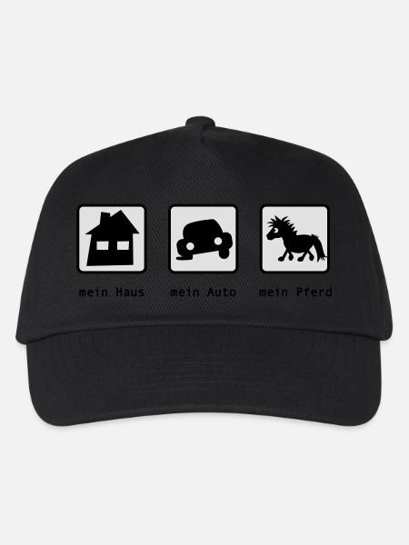 Mein Haus, mein Auto, mein Pferd - Kinder Basecap - Schwarz