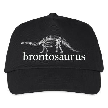 Brontosaurus Dinosaurier - Kinder Basecap - Schwarz - Vorne