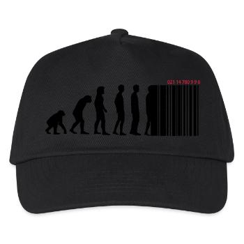 DARWIN - EVOLUTION SOCIETE - CODE BARRE - Casquette de baseball Enfant - noir - Devant