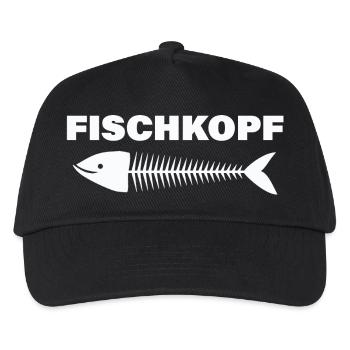 FISCHKOPF - Kinder Basecap - Schwarz - Vorne