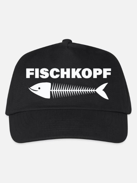 FISCHKOPF - Kinder Basecap - Schwarz