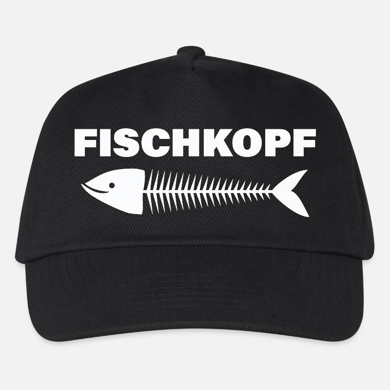 FISCHKOPF - Kinder Basecap - Schwarz