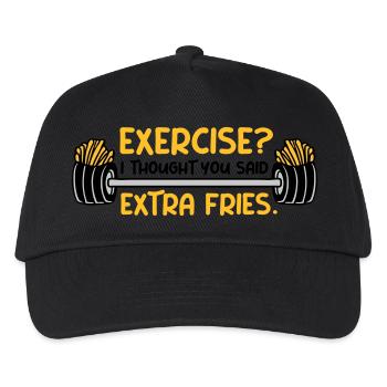 Exercice Extra Fries Citation - Casquette de baseball Enfant - noir - Devant